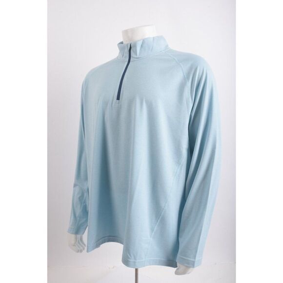 UNTUCKit Mens Loxton Shirt Top 1/4 Zip XXXL 3XL Blue Long Sleeve NWT - Picture 3 of 6
